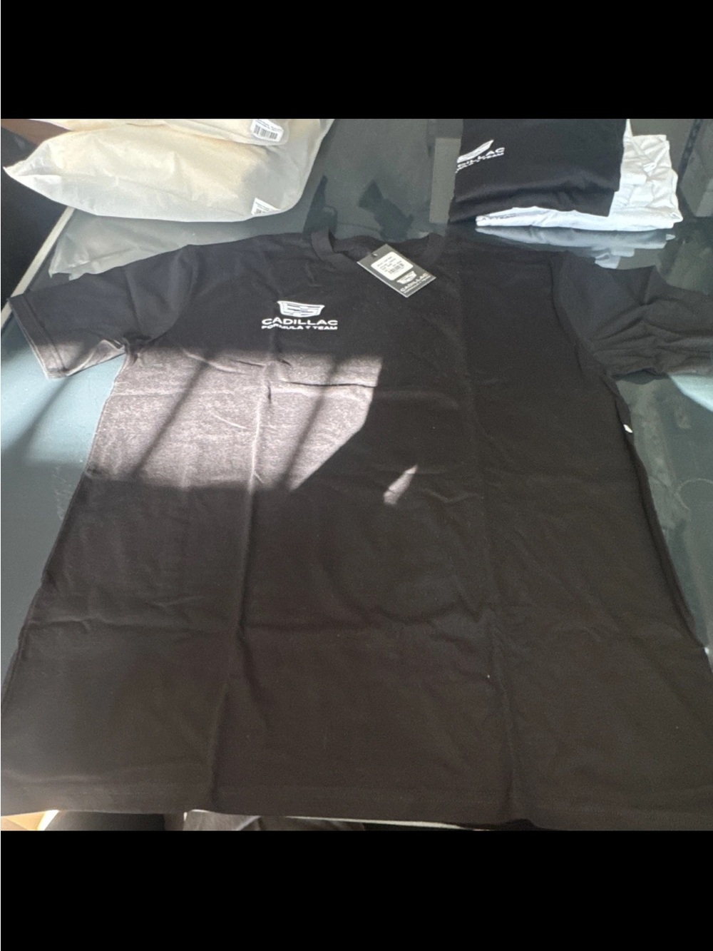 Cadillac Logo Men's Black Short Sleeve Crew Tee